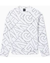 ARMANI EXCHANGE - Cotton French Terry Sweatshirt - Lyst