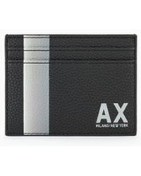 Armani Exchange - Card Holder With Contrasting Band And Logo - Lyst
