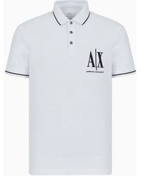 Armani Exchange - Icon Logo Cotton Piqué Polo Shirt - Lyst
