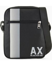 Armani Exchange - Crossbody Bag Con Banda A Contrasto E Logo - Lyst