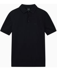 ARMANI EXCHANGE - Regular Fit Cotton Polo Shirt With A Logo Essential - Lyst