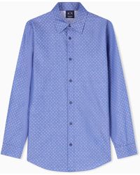 ARMANI EXCHANGE - Yarn-Dyed Cotton Jacquard Shirt - Lyst