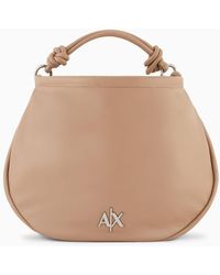 Armani Exchange - Large Round Handbag With Logo - Lyst