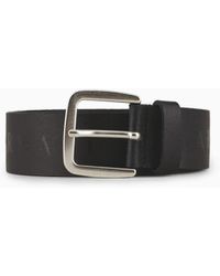 Armani Exchange - Leather Belt With Printed Logo - Lyst