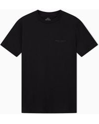 ARMANI EXCHANGE - Regular Fit Cotton T-Shirt With A Chest Logo Essential - Lyst