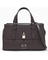 ARMANI EXCHANGE - Tote Shopping Bag With Coated Exterior - Lyst
