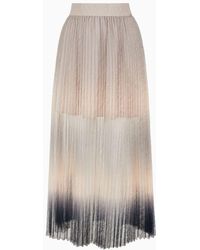 Armani Exchange - Pleated Lace Mini Skirt - Lyst