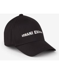 Armani Exchange Cotton Twill Baseball Cap - Black