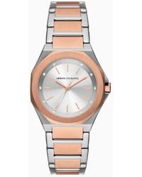 Armani Exchange - Three-hand Two-tone Stainless Steel Watch - Lyst