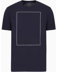 Armani Exchange - Regular Fit T-shirt In Asv Organic Cotton With Print - Lyst