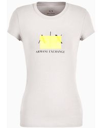 Armani Exchange - T-shirt Slim Fit Armani Sustainability Values - Lyst