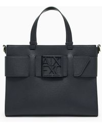 ARMANI EXCHANGE - Bolso Tote Grande Con Doble Asa Y Bandolera - Lyst