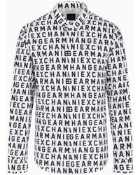 Armani Exchange - Camicia Slim Fit In Popeline Stretch - Lyst