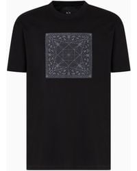 ARMANI EXCHANGE - T-Shirt Regular Fit Con Stampa Caleidoscopio - Lyst
