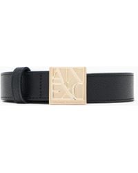 ARMANI EXCHANGE - Plate Belt Regular Fit With Plate Buckle - Lyst