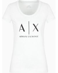 ARMANI EXCHANGE - Pima Cotton Print Short Short T-Shirt - Lyst