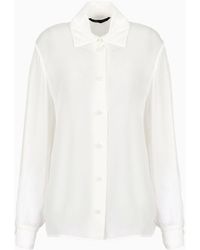 Armani Exchange - Crepe De Chine Viscose Shirt - Lyst