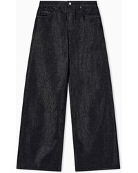 ARMANI EXCHANGE - Oversized Fit 5 Pockets Denim Pant With Metallic Yarn - Lyst