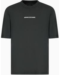 ARMANI EXCHANGE - Camiseta De Corte Regular Con Logotipo Estampado En La Parte Delantera Y Trasera - Lyst