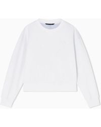ARMANI EXCHANGE - Crew Neck Sweatshirt With Contrasting Back - Lyst
