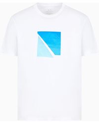 Armani Exchange - Regular Fit Jersey T-shirt With Geometric Print - Lyst