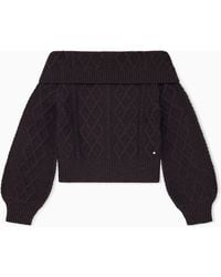 ARMANI EXCHANGE - Regular Fit Pullover Knitted Wool Blend - Lyst