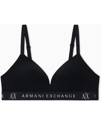 ARMANI EXCHANGE - Stretch-Bralette Mit Logo - Lyst