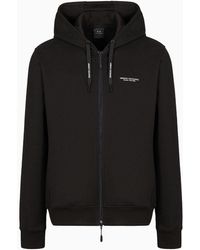 Armani Exchange - Armani Exchange - Milano New York Zip Up Hooded Sweatshirt - Lyst