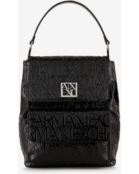 armani exchange black backpack