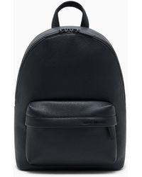 ARMANI EXCHANGE - Textured Backpack With Front Zip Pocket And Embossed Logo - Lyst