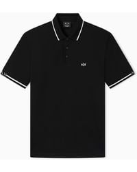 ARMANI EXCHANGE - Classic And Refined Cotton Piqué Polo Shirt - Lyst