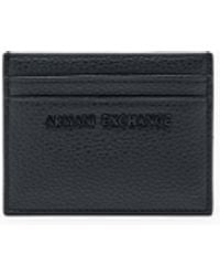 ARMANI EXCHANGE - Cardholder With A Textured Finish And Multiple Card Slots - Lyst