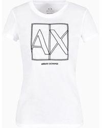Armani Exchange - T-shirt Slim Fit In Cotone Organico Asv - Lyst