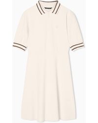 ARMANI EXCHANGE - Short Stretch Piquet Dress With Contrasting Trim - Lyst