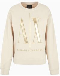 Armani Exchange - Icon Logo Crew Neck Sweatshirt - Lyst