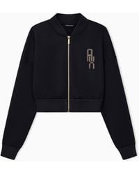 ARMANI EXCHANGE - Sweatshirt Slim With Stretch Scuba And Rib Details - Lyst