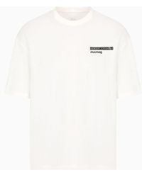 Armani Exchange - T-shirt Relaxed Fit In Cotone Organico Asv Con Logo Sul Petto - Lyst