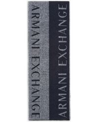 ARMANI EXCHANGE - Sciarpa Bicolor Con Logo - Lyst