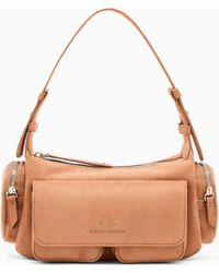 ARMANI EXCHANGE - Borsa A Spalla Grande Con Tasche Laterali - Lyst