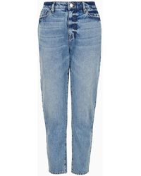 Armani Exchange - J16 Boyfriend Fit Cropped Washed Denim Jeans - Lyst