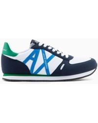 Armani Exchange - Sneakers In Eco-suede, Mesh And Nylon - Lyst