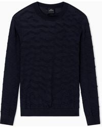 ARMANI EXCHANGE - Pull À Texture Ondulée - Lyst
