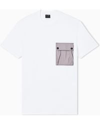 ARMANI EXCHANGE - Regular Fit T-Shirt With Patch Pocket - Lyst