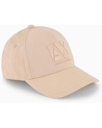 Armani Exchange - Hat With Visor With Tone-on-tone Logo - Lyst