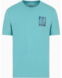 Armani Exchange - Regular Fit Cotton T-shirt With Logo Print On The Chest - Lyst