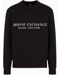 Armani Exchange - Felpa girocollo in cotone - Lyst