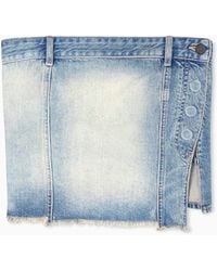 ARMANI EXCHANGE - Pigmented Denim Shirt With Used Effect - Lyst