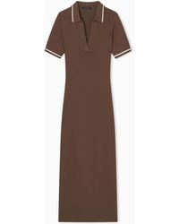 ARMANI EXCHANGE - Long Dress With Cut-Out Detail - Lyst