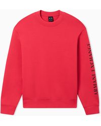 ARMANI EXCHANGE - Crewneck Sweatshirt With Logo And Dragon Print On The Back - Lyst