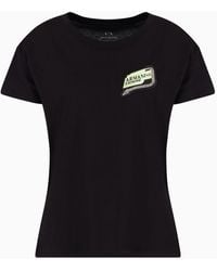 Armani Exchange - T-shirt Boyfriend Fit In Cotone Organico Asv - Lyst